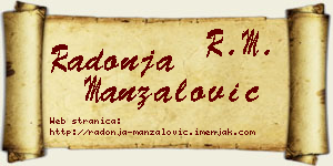 Radonja Manzalović vizit kartica
